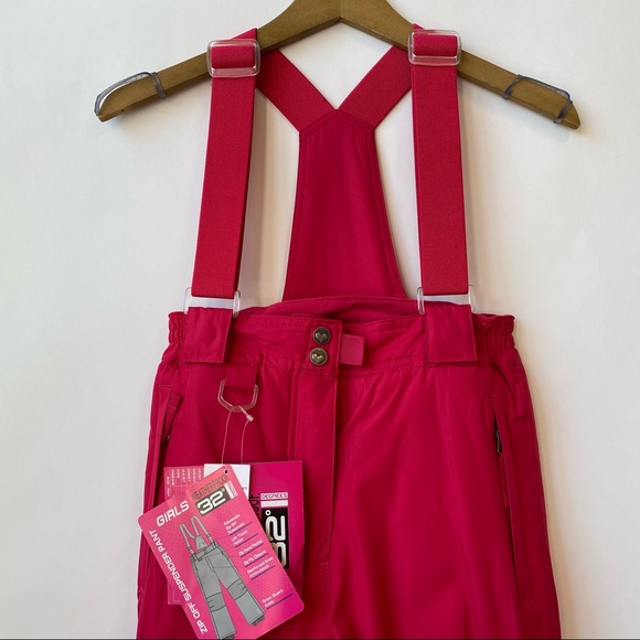 32 Degrees Girls Zip off Suspender Pink Pant 10/12 - Picture 2 of 10